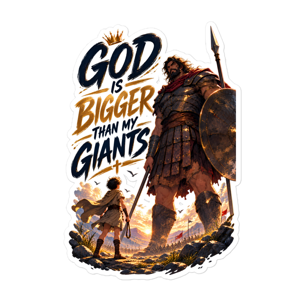 God Is Bigger Than My Giants Anime Sticker | sticker