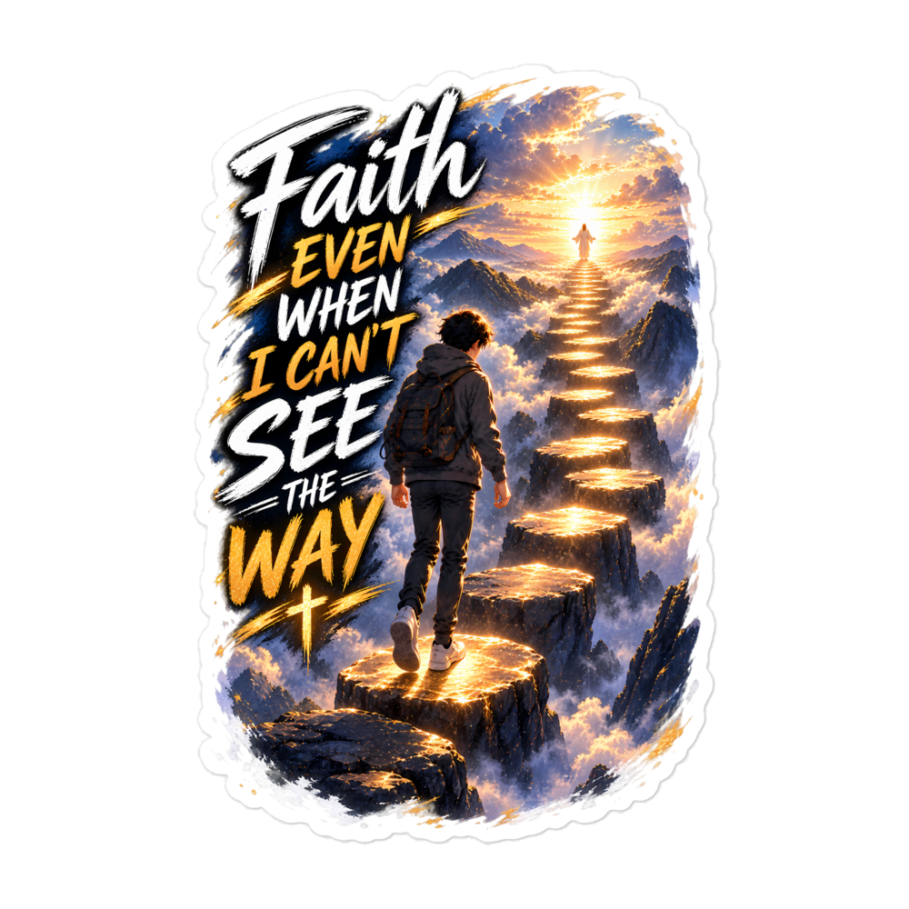 Faith Even When I Can't See The Way Anime Sticker | sticker