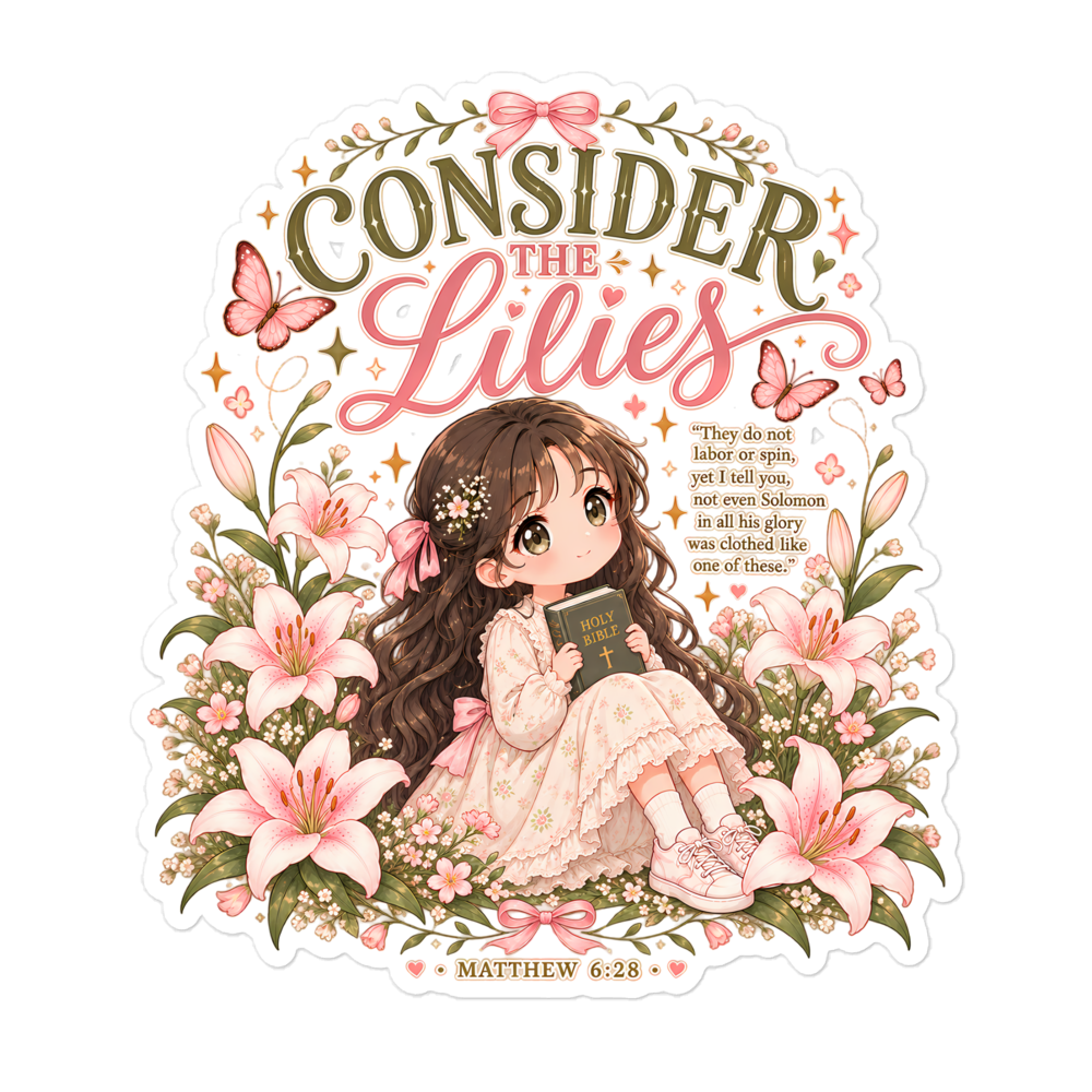 Consider The Lilies Chibi Sticker | sticker