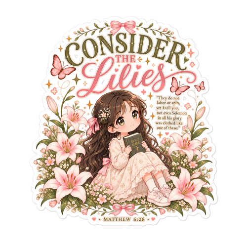 Consider The Lilies Chibi Sticker | sticker