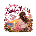Happy Sabbath Sunset Chibi Sticker | sticker