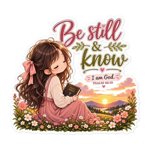 Be Still And Know Chibi Sticker | sticker
