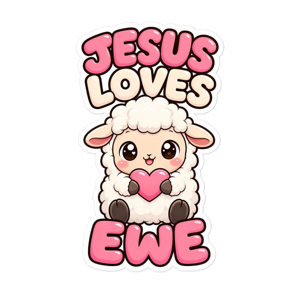 Jesus Loves Ewe Sticker | sticker