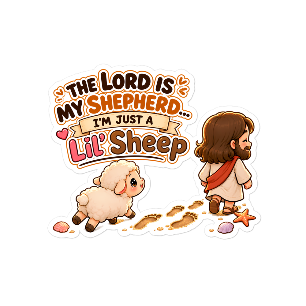 The Lord Is My Shepherd, I'm Just A Lil' Sheep Sticker | sticker