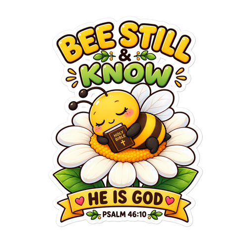 Bee Still And Know Sticker | sticker