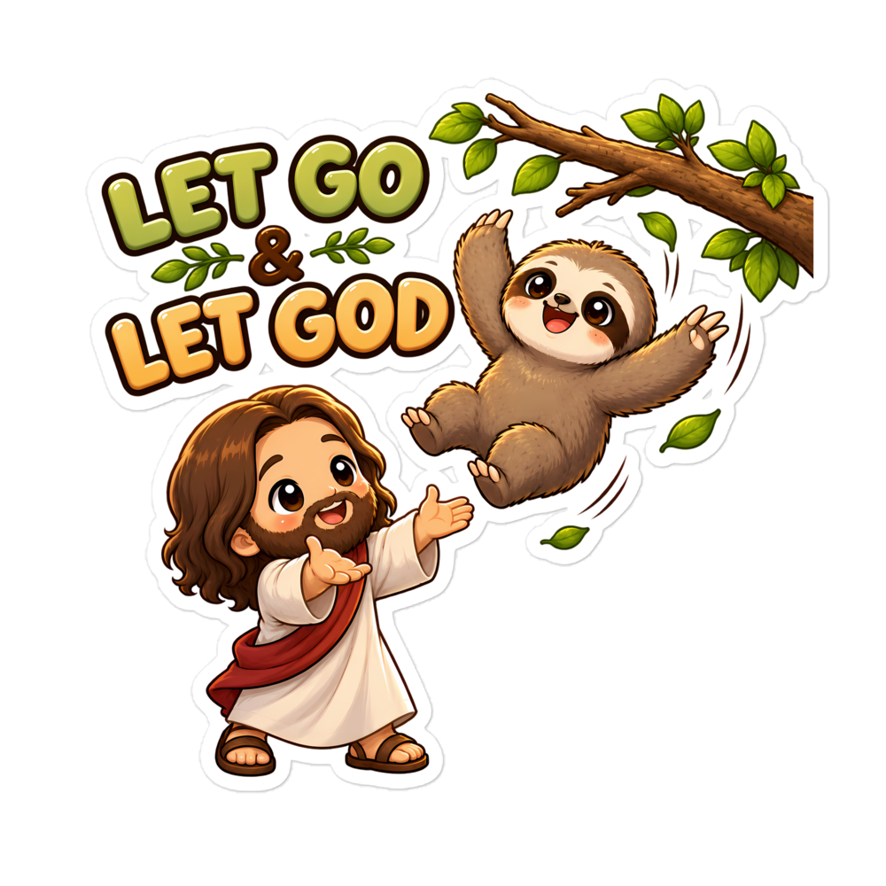 Let Go And Let God Sloth Sticker | sticker