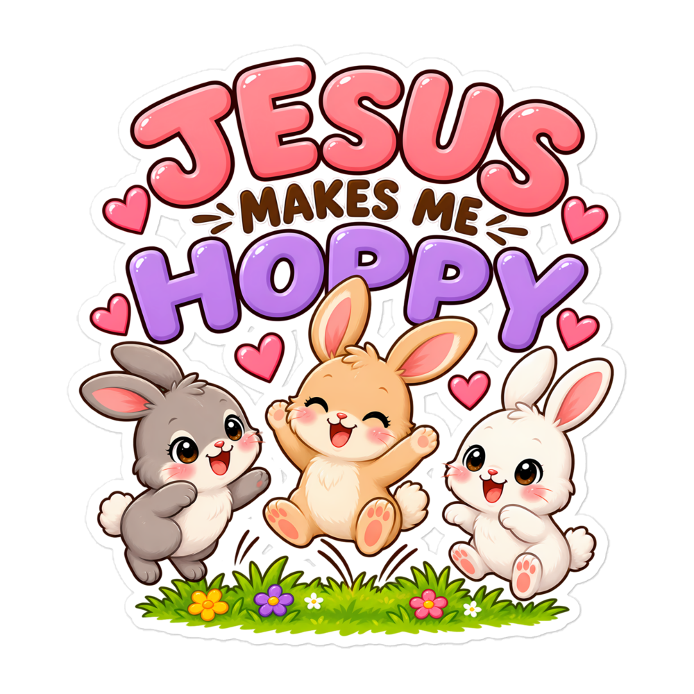 Jesus Makes Me Hoppy Sticker | sticker