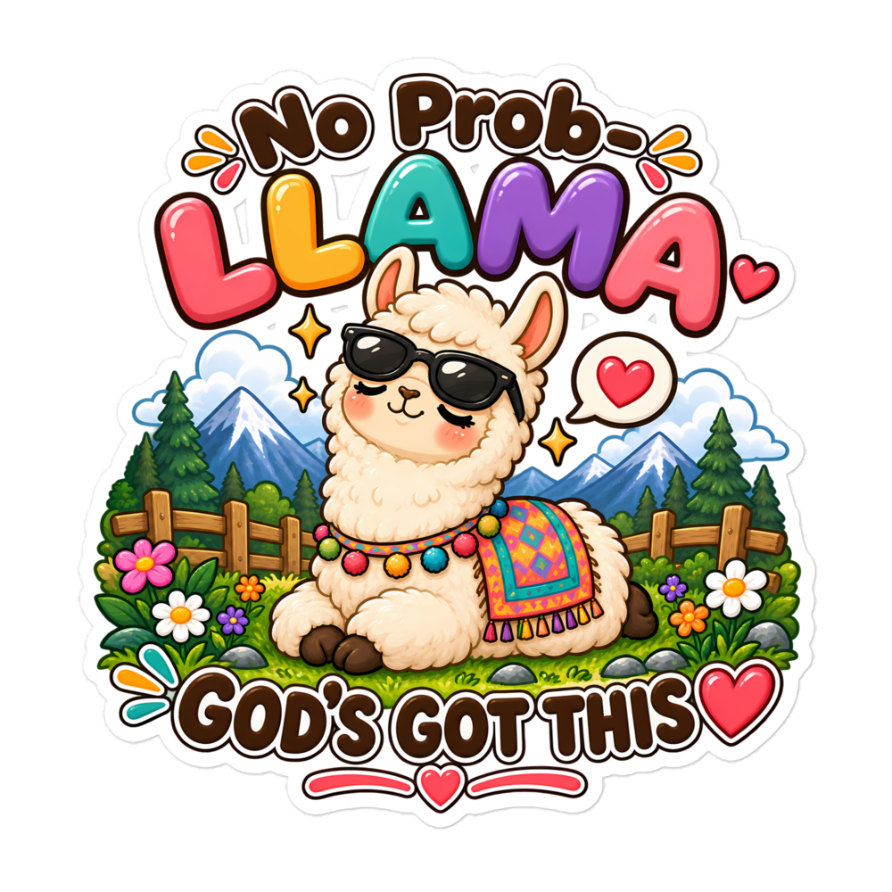 No Prob-Llama God's Got This Sticker | sticker