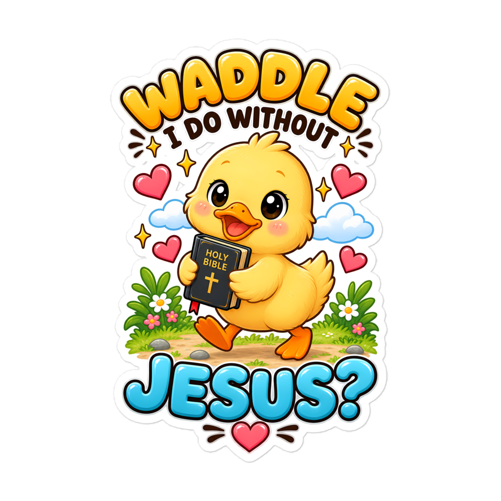 Waddle I Do Without Jesus Sticker | sticker