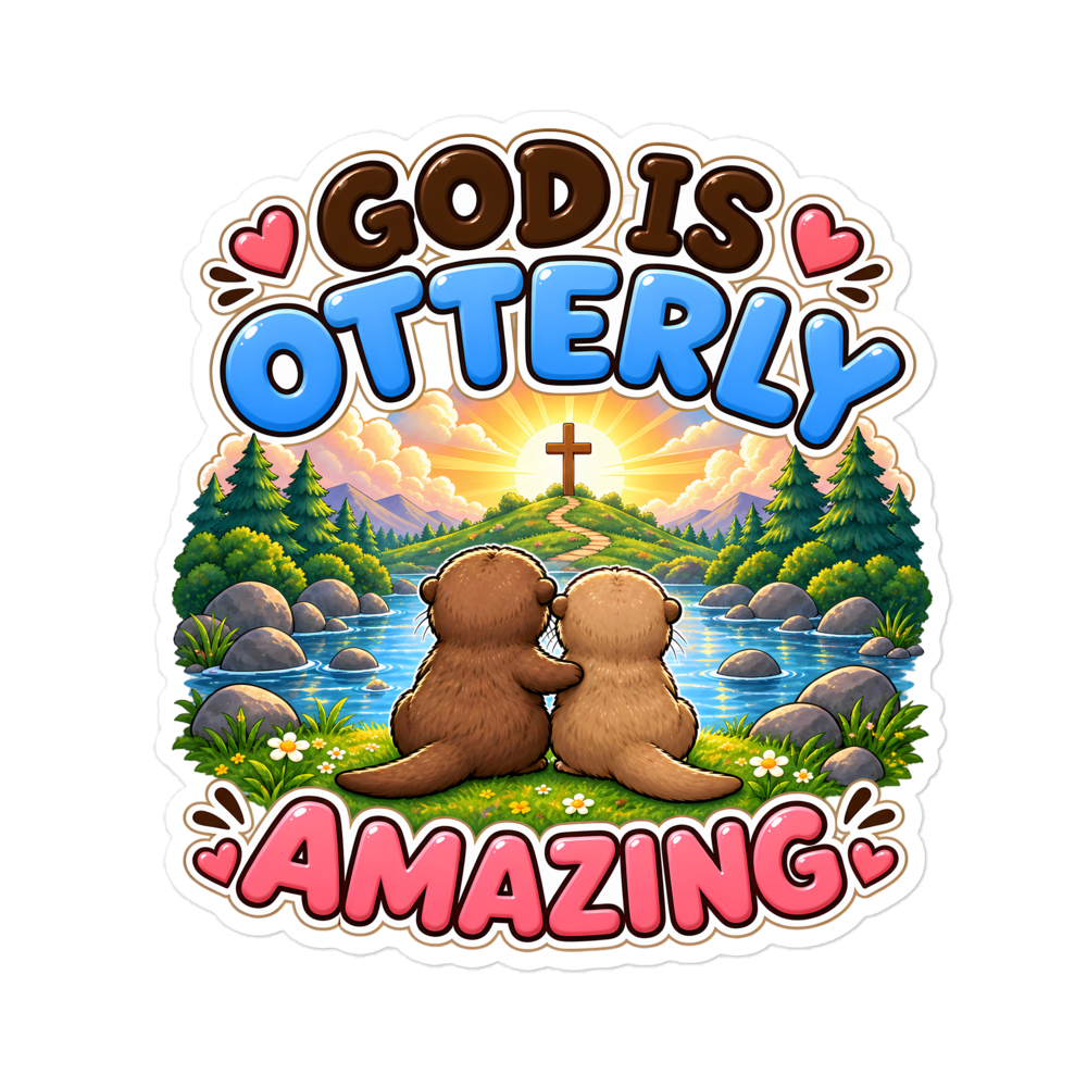 God Is Otterly Amazing Sticker | sticker