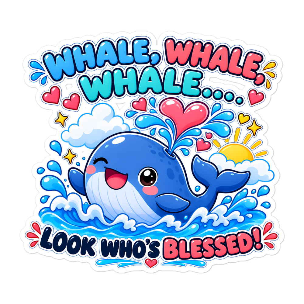 Whale Whale Whale Look Who's Blessed Sticker | sticker