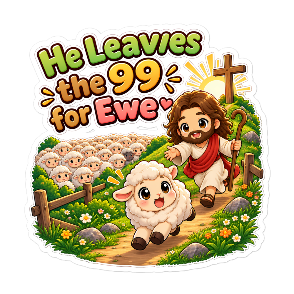 He Leaves The 99 For Ewe Sticker | sticker