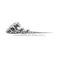 Peace Be Still Wave Line Art Sticker | sticker