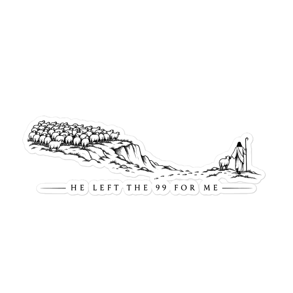 He Left The 99 For Me Line Art Sticker | sticker