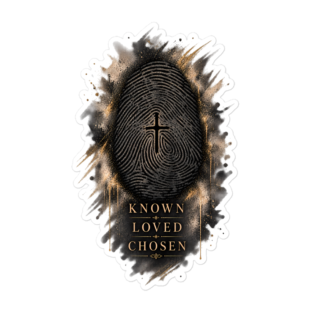 Known, Loved, Chosen Fingerprint Sticker | sticker