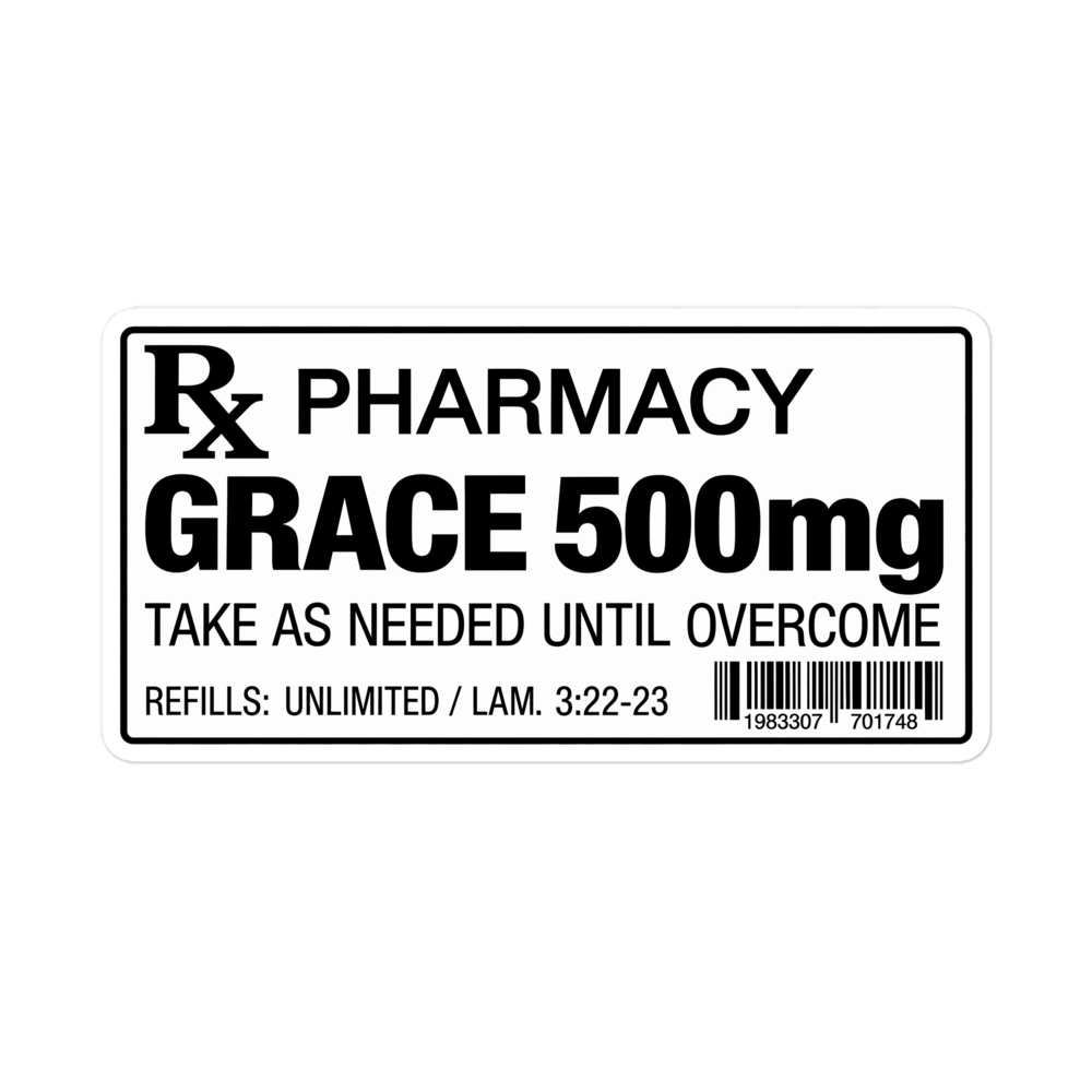 Grace 500mg Prescription Label Sticker | sticker