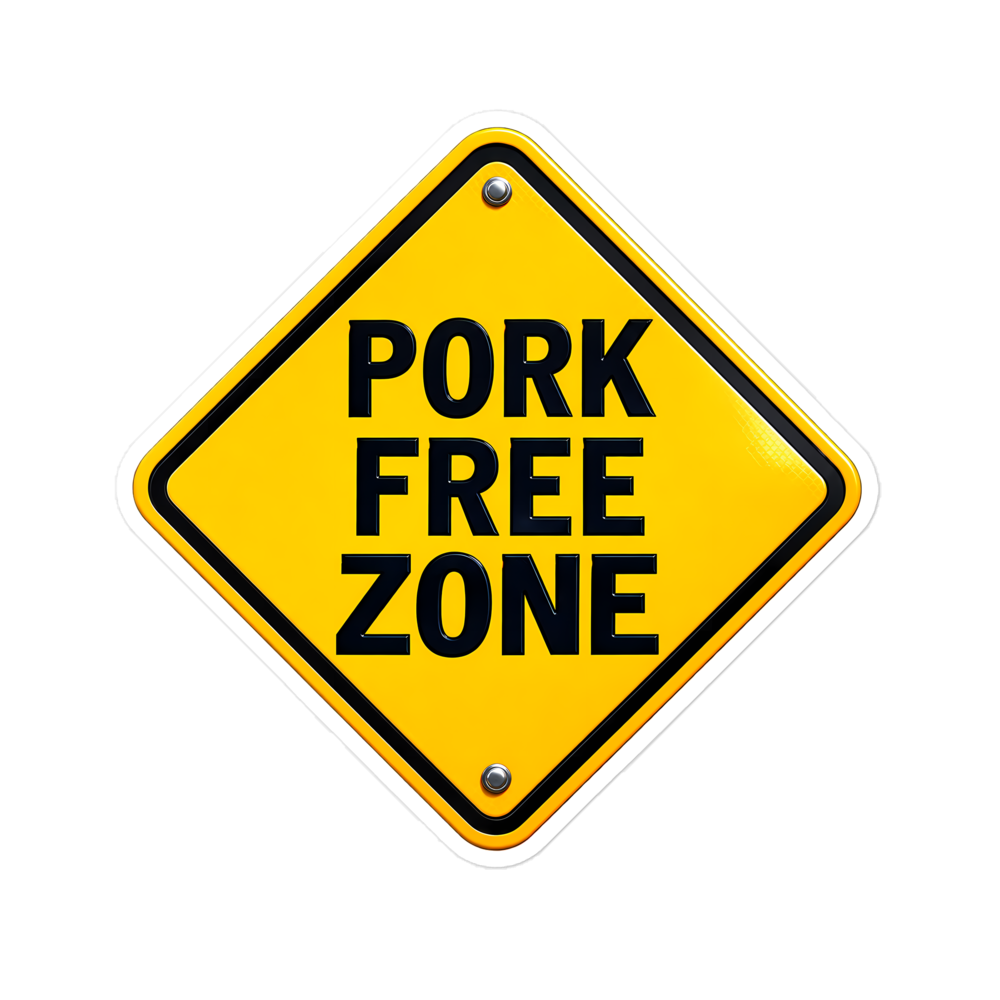 Pork Free Zone Sticker | sticker