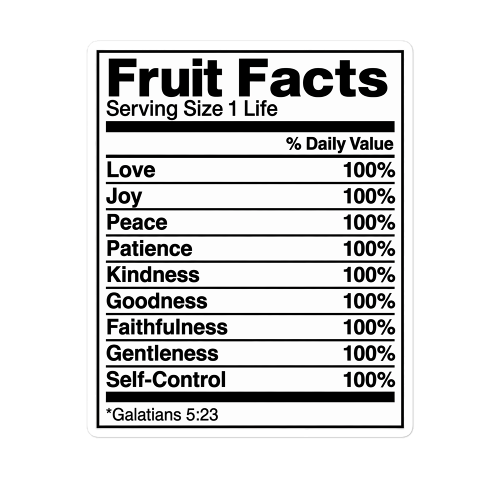 Fruit Facts Nutrition Label Sticker | sticker