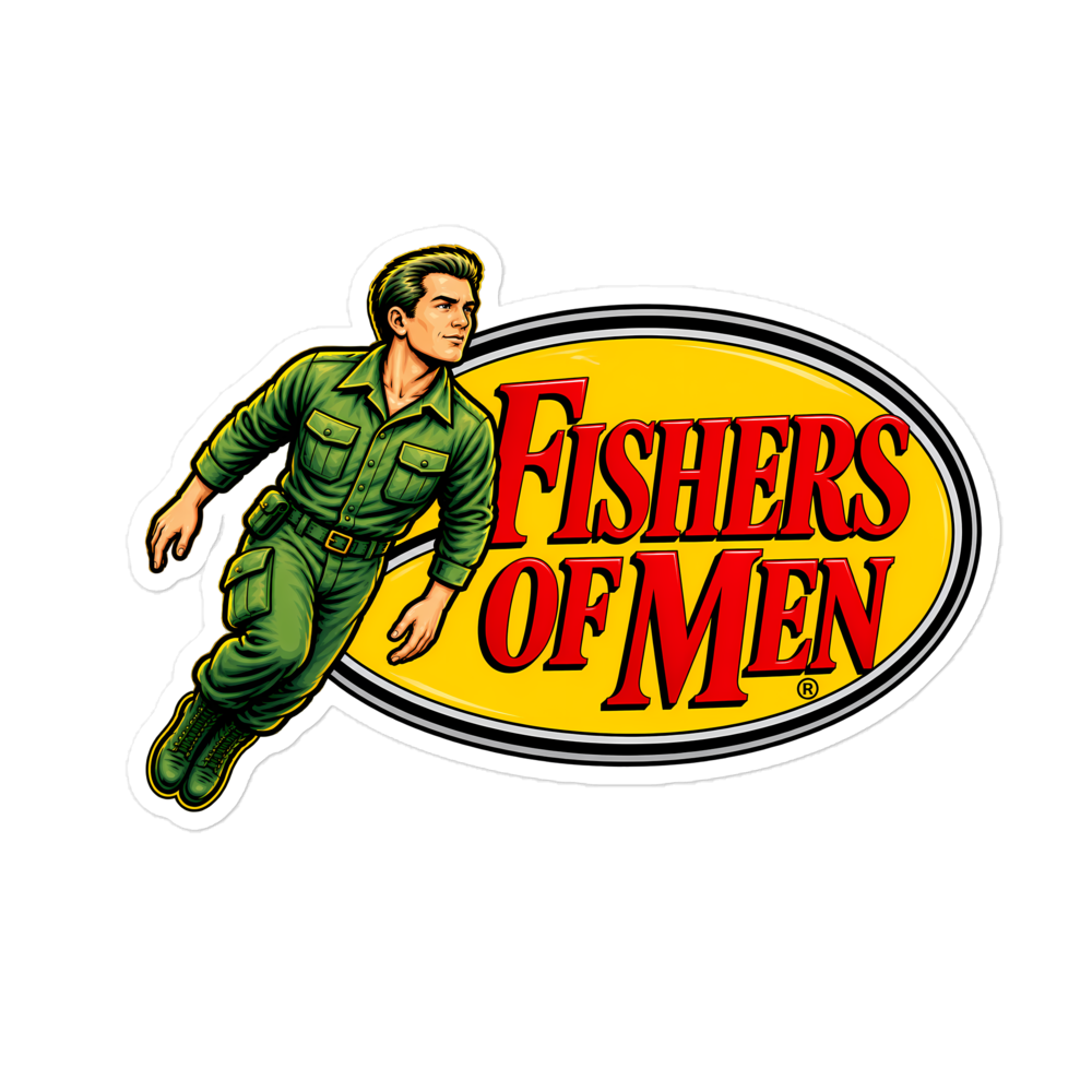Fishers Of Men Action Figure Sticker | sticker