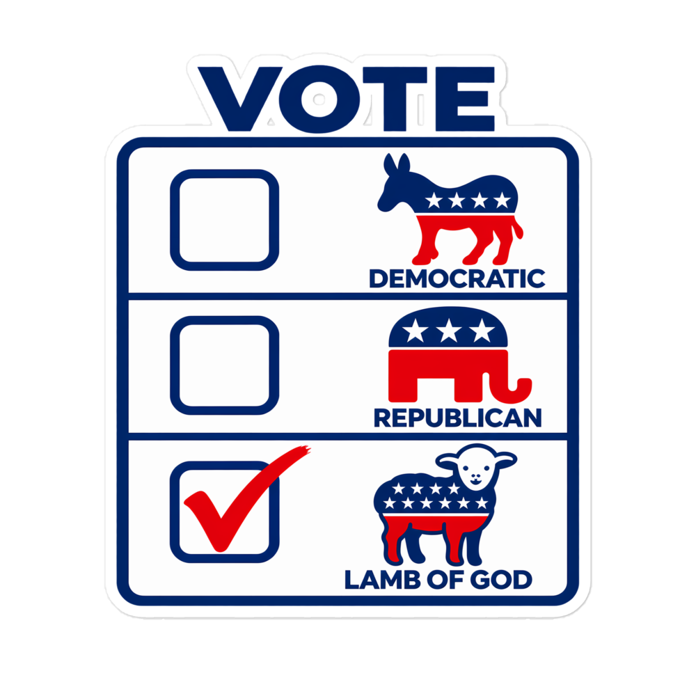 Vote Lamb Of God Ballot Sticker | sticker
