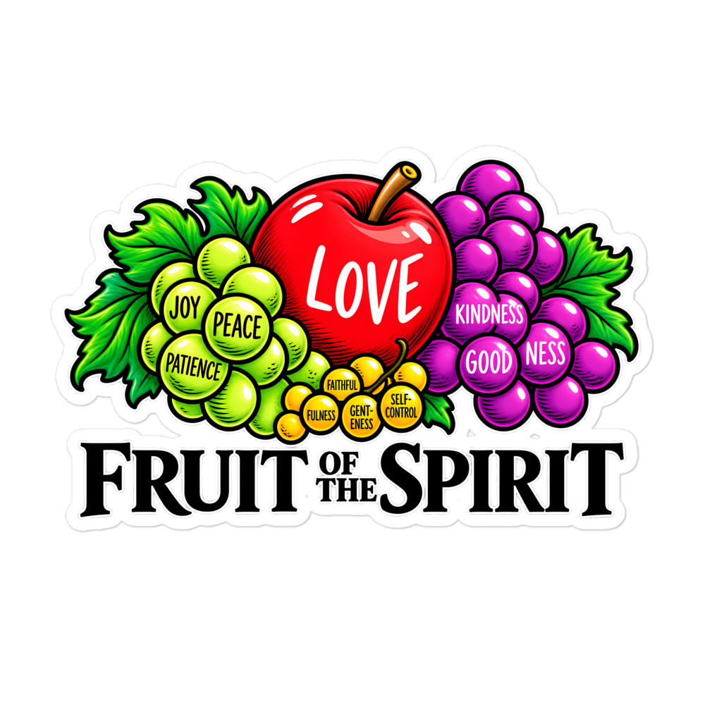 Fruit Of The Spirit Illustrated Sticker | sticker