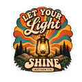 Let Your Light Shine Retro Lantern Sticker | sticker
