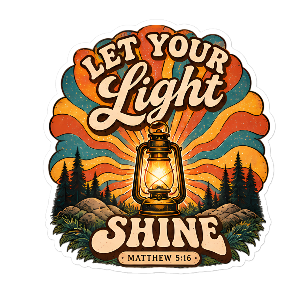 Let Your Light Shine Retro Lantern Sticker | sticker