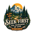 Seek First The Kingdom Trail Badge Sticker | sticker
