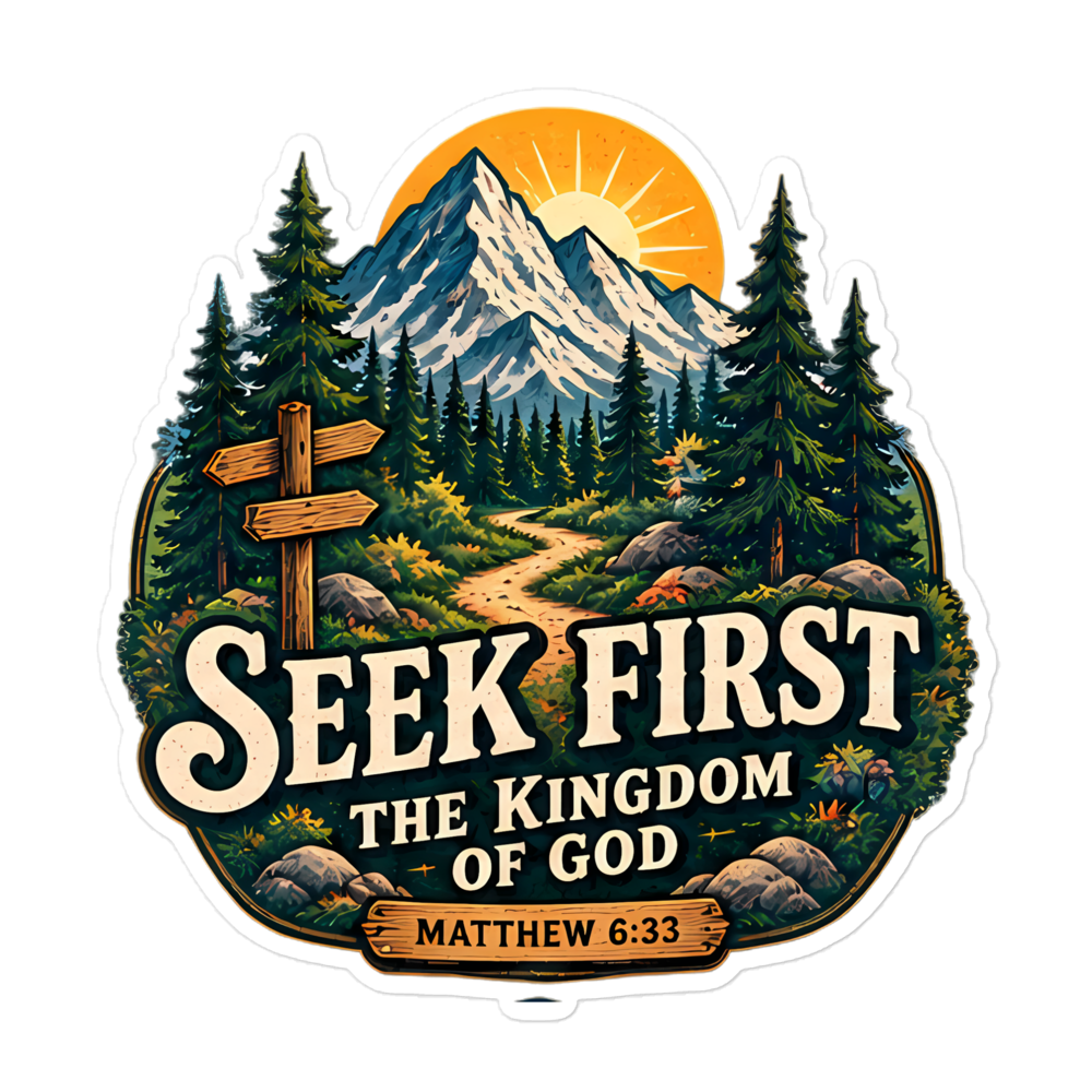 Seek First The Kingdom Trail Badge Sticker | sticker