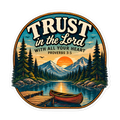 Trust In The Lord Lakeside Badge Sticker | sticker