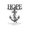 Hope Is An Anchor Engraved Sticker | sticker