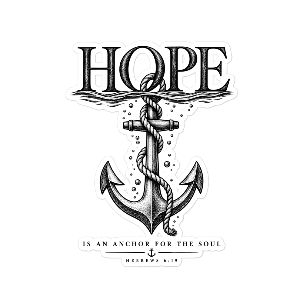 Hope Is An Anchor Engraved Sticker | sticker