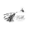 Walk By Faith Not By Sight Cliff Sticker | sticker
