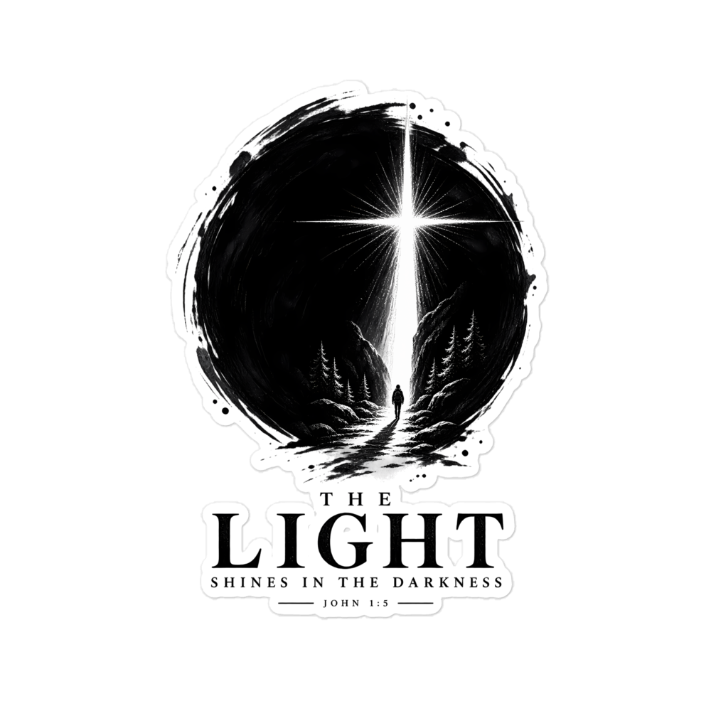 The Light Shines In The Darkness Sticker | sticker