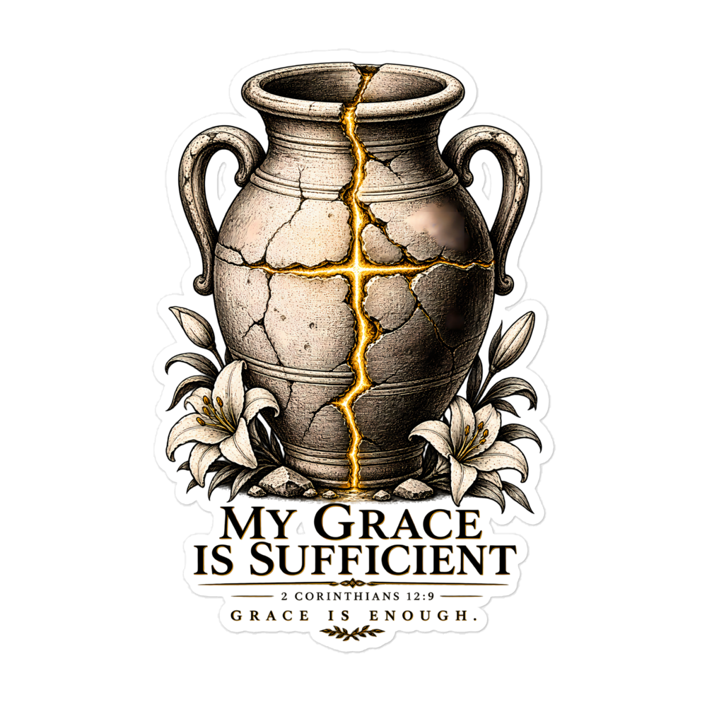 My Grace Is Sufficient Kintsugi Sticker | sticker