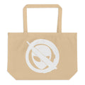 Logo White Large Organic Tote Bag