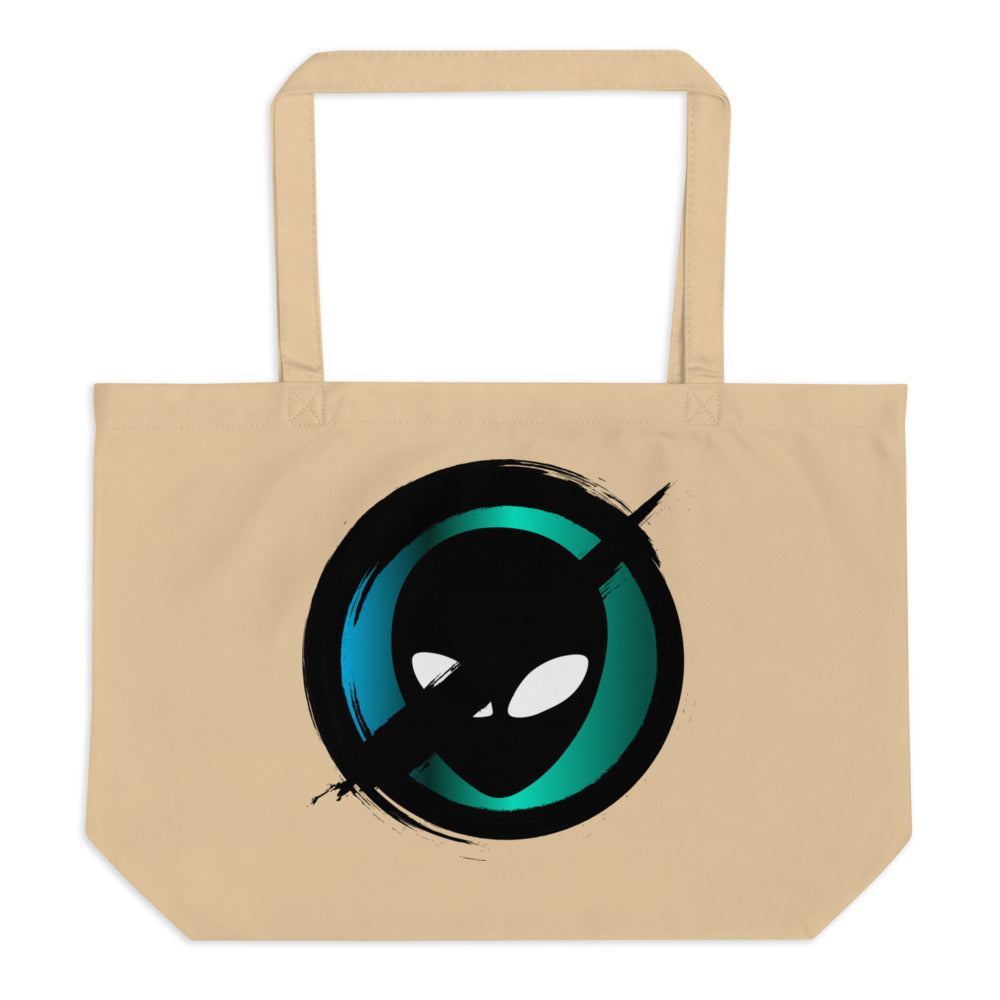Icon In Black Green 2x Large Organic Tote Bag