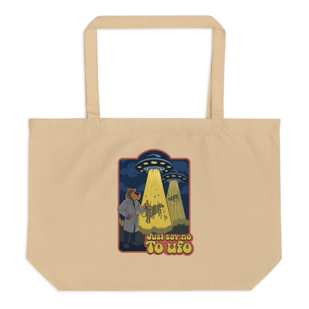Alien Crime Large Organic Tote Bag