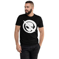 Logo White Men’s Fitted Poly/Cotton T-Shirt