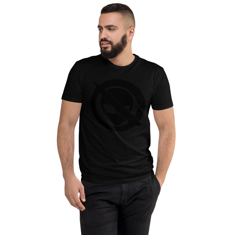 Snrg Logo Black Men’s Fitted Poly/Cotton T-Shirt