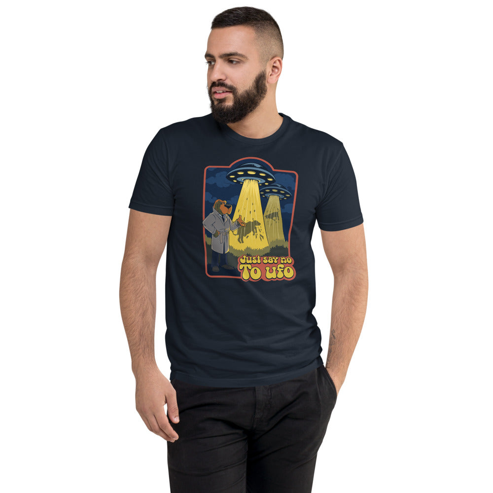 Alien Crime Men’s Fitted Poly/Cotton T-Shirt