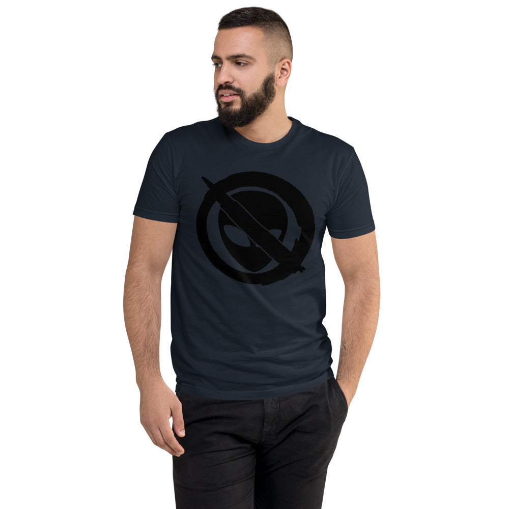 Snrg Logo Black Men’s Fitted Poly/Cotton T-Shirt