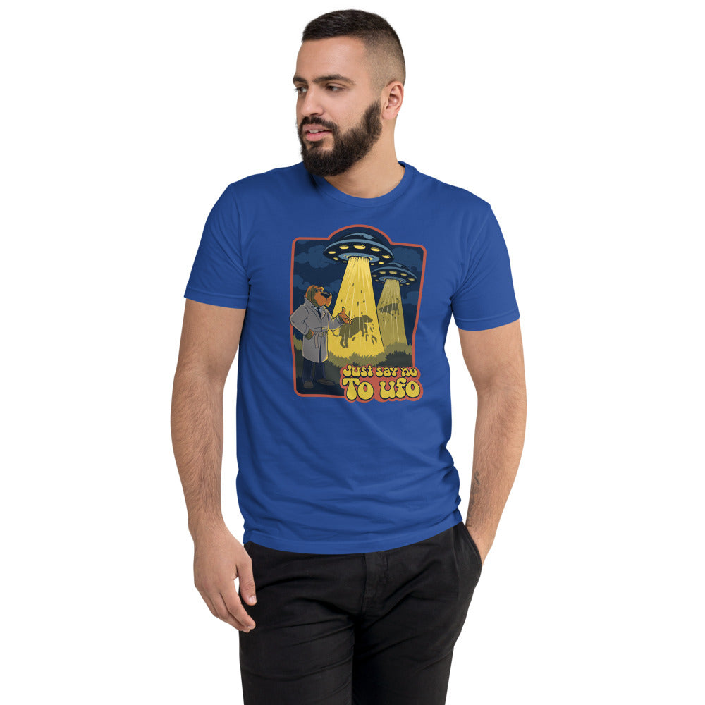 Alien Crime Men’s Fitted Poly/Cotton T-Shirt