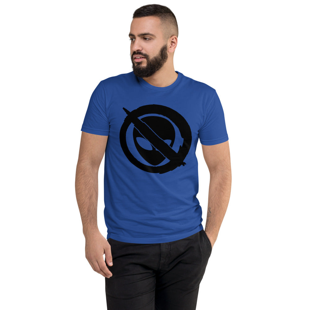 Snrg Logo Black Men’s Fitted Poly/Cotton T-Shirt