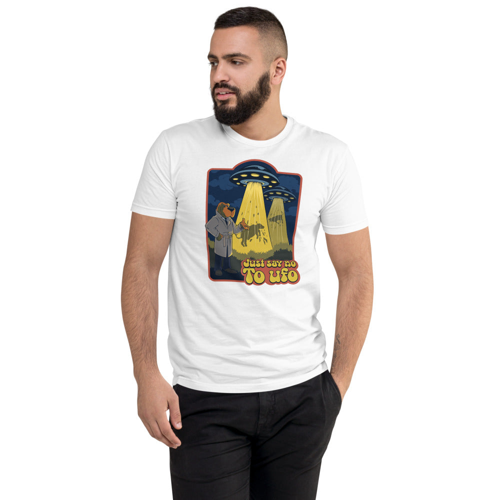 Alien Crime Men’s Fitted Poly/Cotton T-Shirt