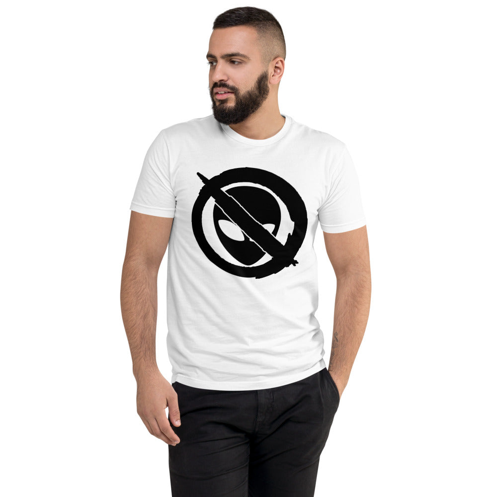 Snrg Logo Black Men’s Fitted Poly/Cotton T-Shirt