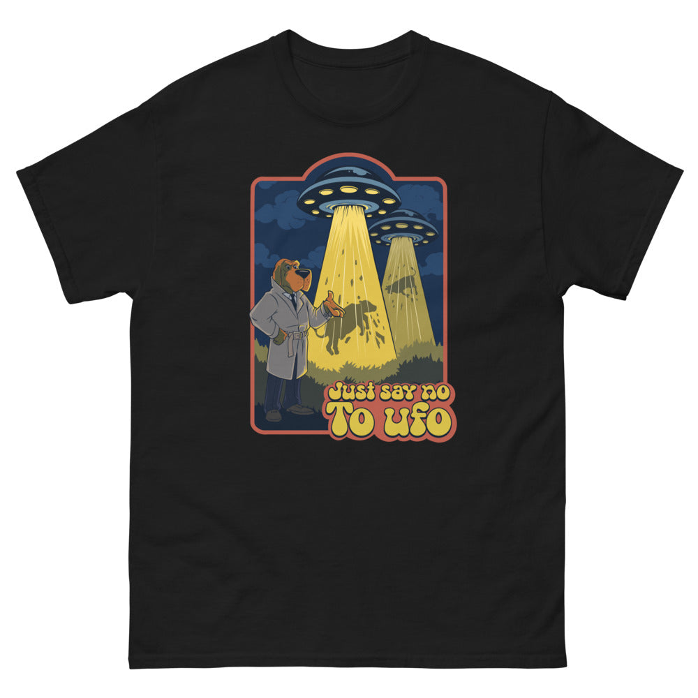 Alien Crime Afraid Alien Men’s Fitted Poly/Cotton T-Shirt | colour: Black
