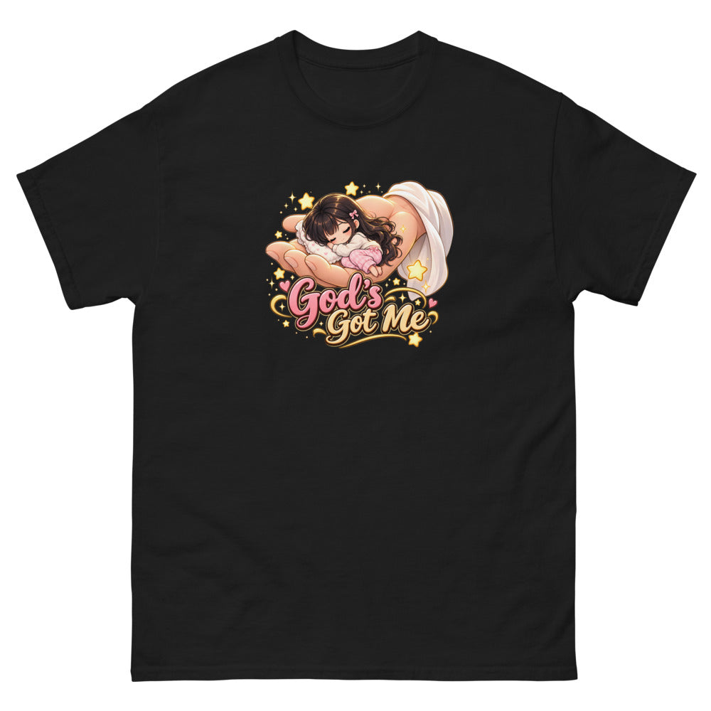 God's Got Me Chibi T-Shirt | colour: Black
