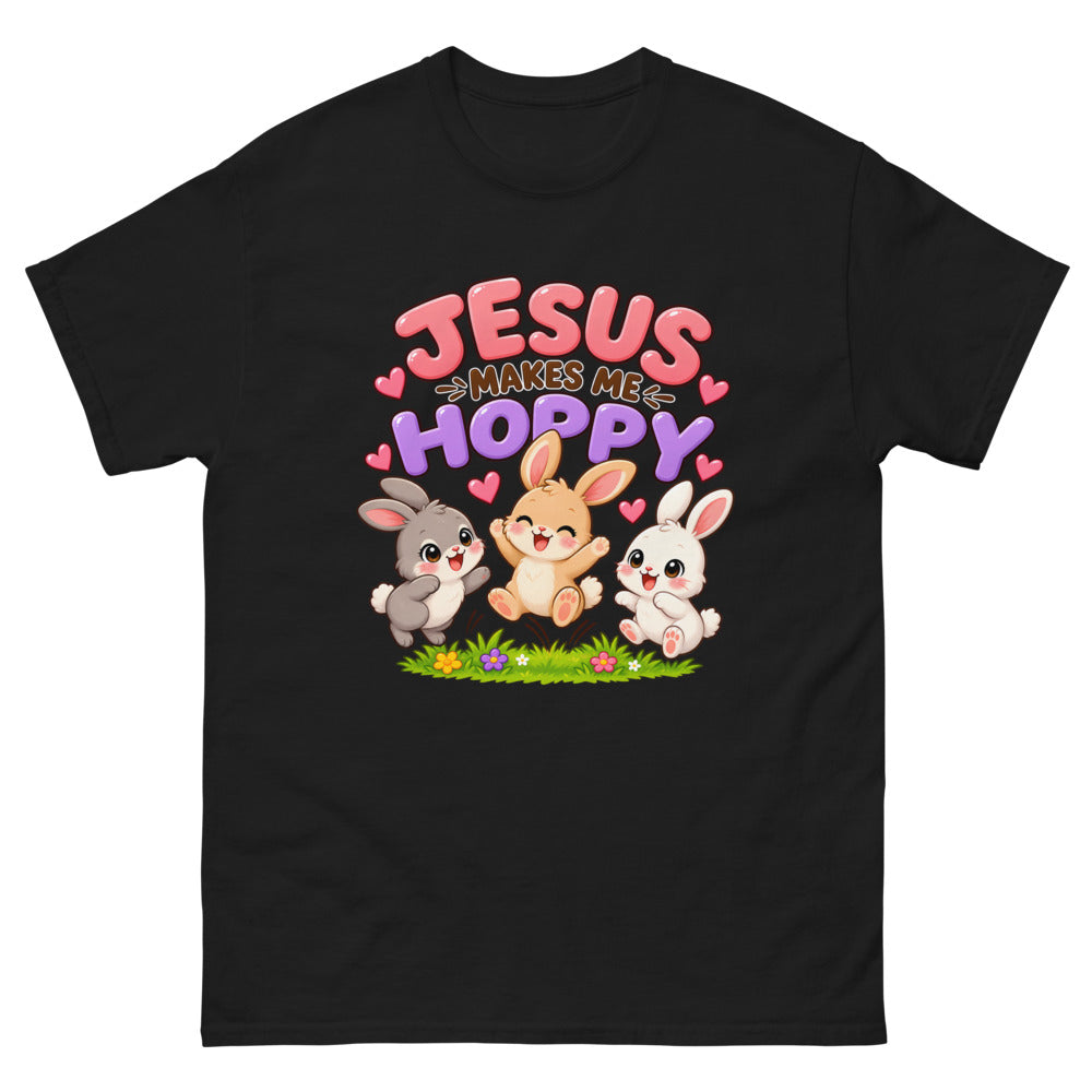 Jesus Makes Me Hoppy T-Shirt | colour: Black