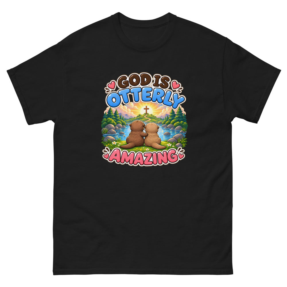 God Is Otterly Amazing T-Shirt | colour: Black
